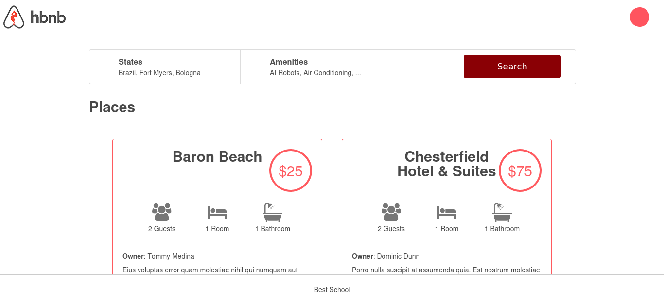 AirBnB Clone preview